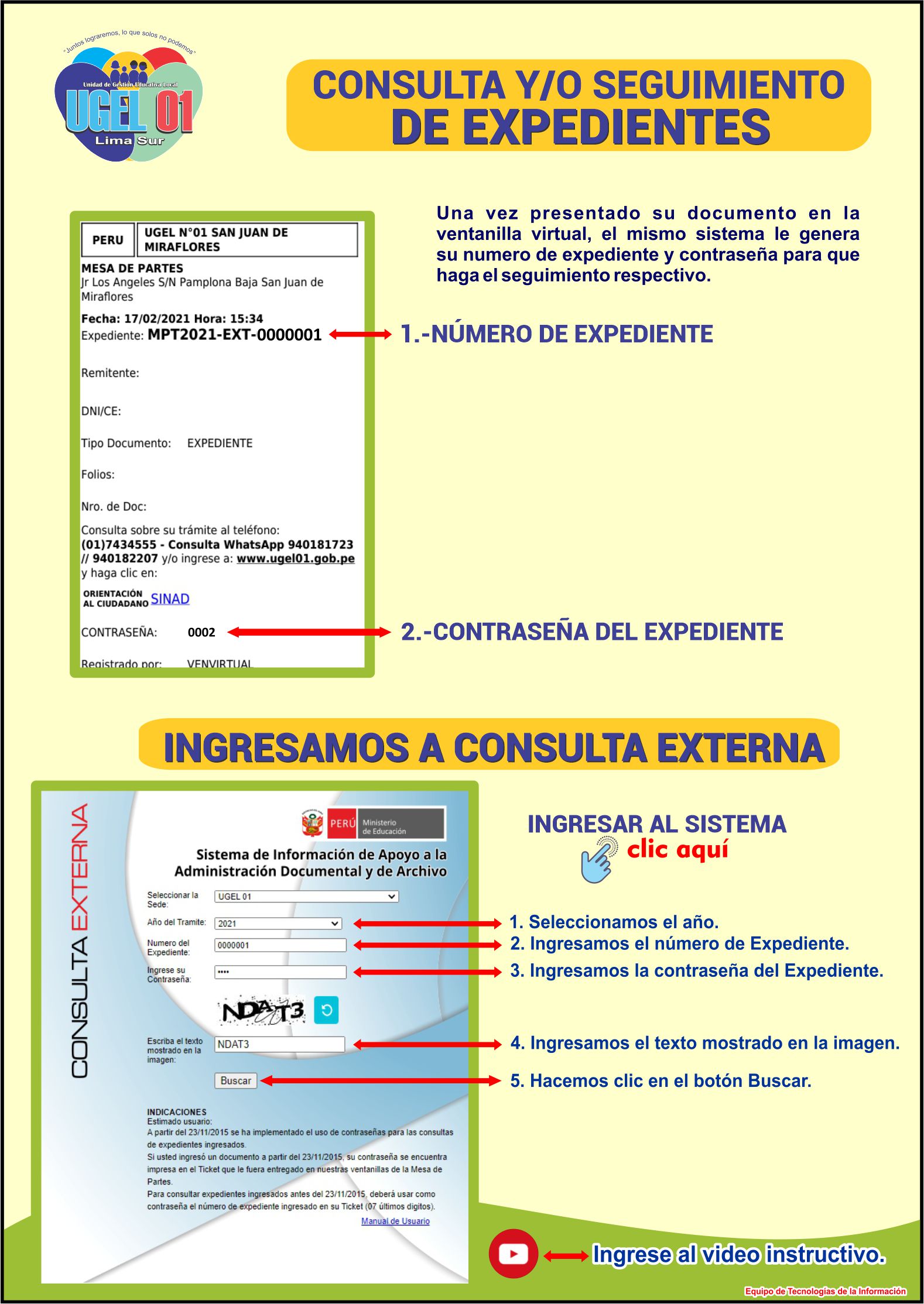 Consulta y/o seguimiento de expedientes