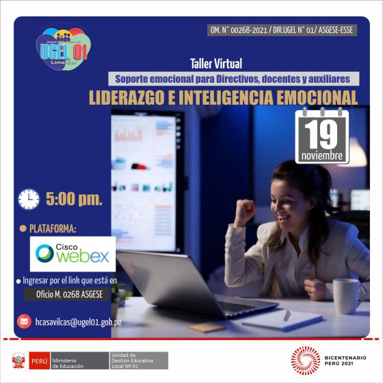 Taller virtual de soporte emocional para directivos