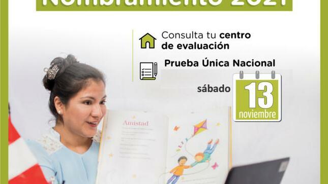 Este sábado 13 de noviembre se rendirá la prueba del concurso de nombramiento 2021