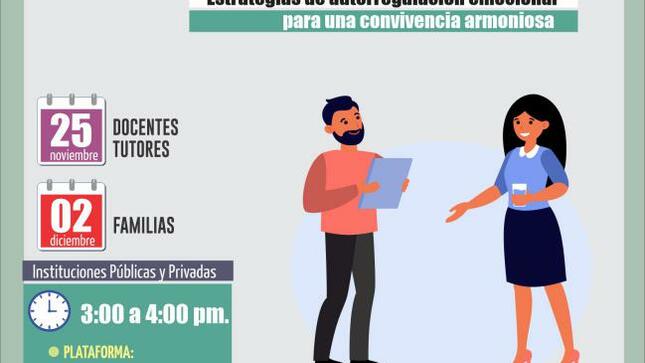 Webinar “estrategias de autorregulación emocional para una convivencia armoniosa” para ii.ee. públicas y privadas