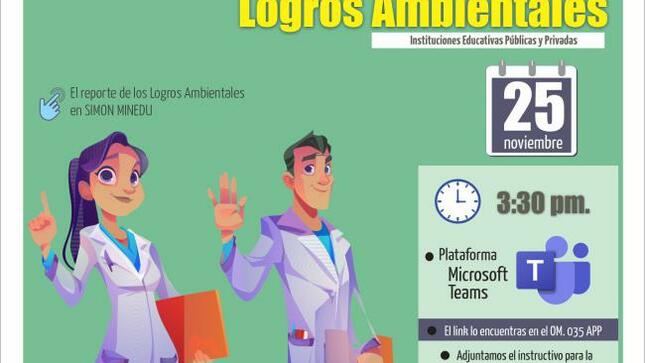 Taller de asistencia técnica para el reporte de logros ambientales para las instituciones educativas públicas y privadas