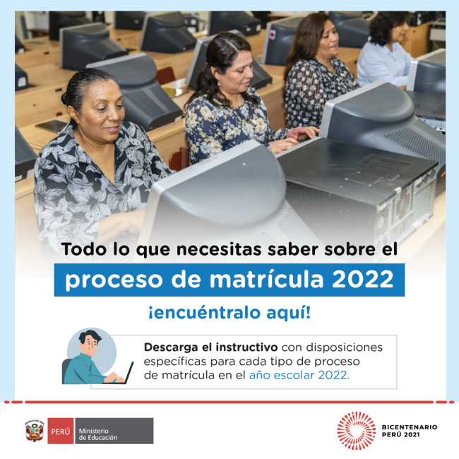 Proceso de matrícula 2022 - instructivo