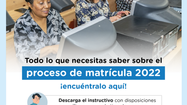 Proceso de matrícula 2022 - instructivo