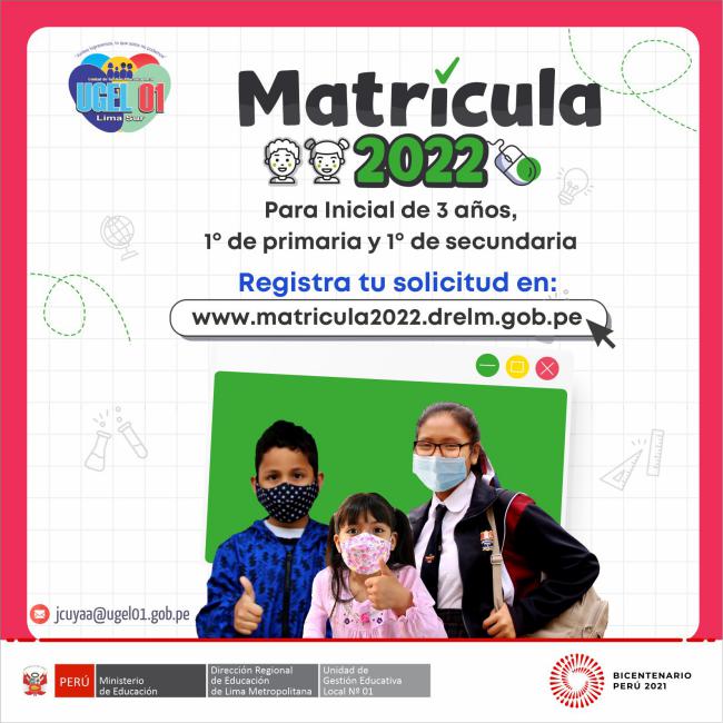 Matrícula 2022: la drelm habilita plataforma digital para evitar colas y congestionamientos en los colegios