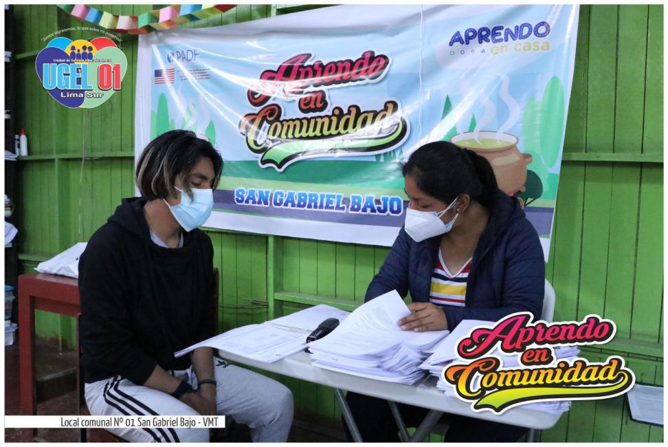 Aprendo en comunidad en local comunal nº 01 san gabriel bajo de vmt