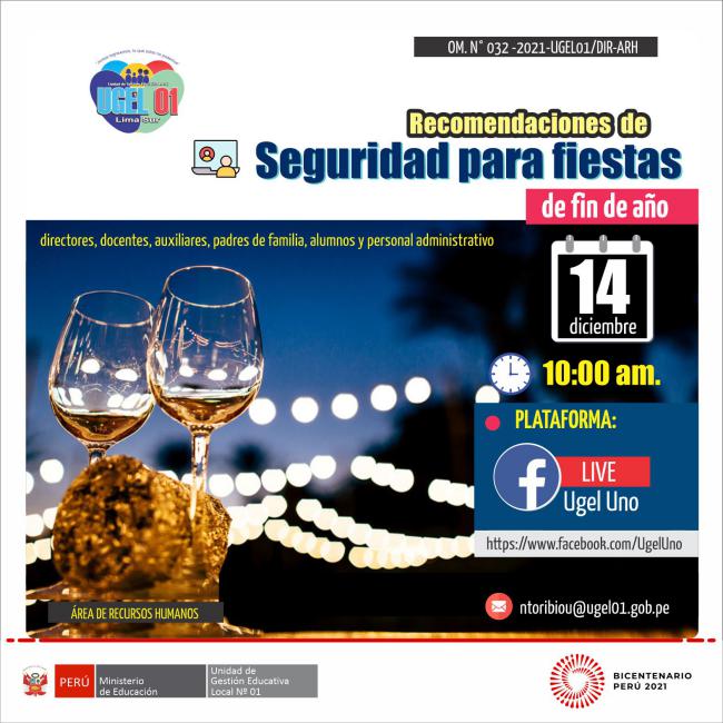 Recomendaciones de seguridad para fiestas de fin de año