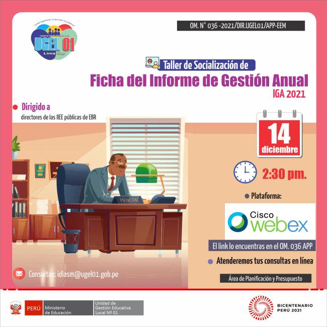 Taller de socialización de ficha del informe de gestión anual – ige 2021