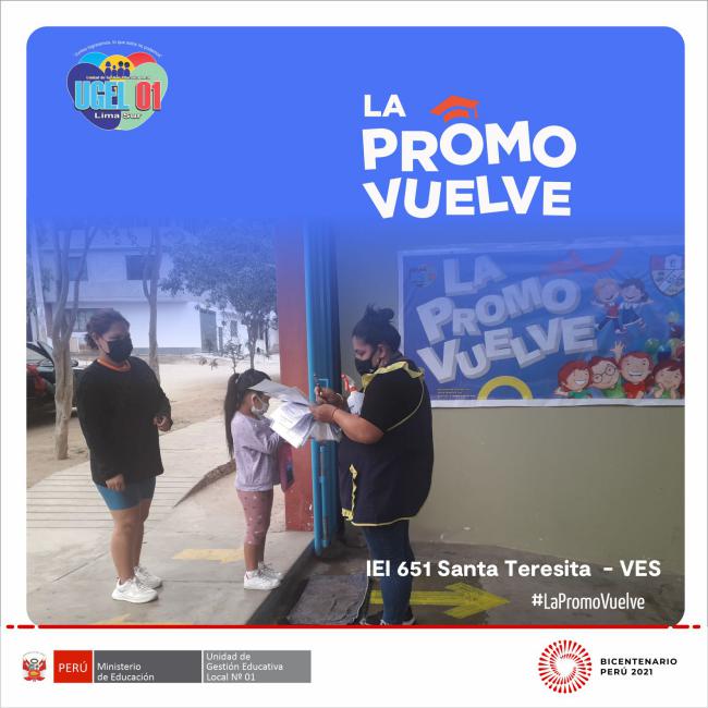 La promo vuelve con estudiantes de iniciala la iei 651 santa teresita