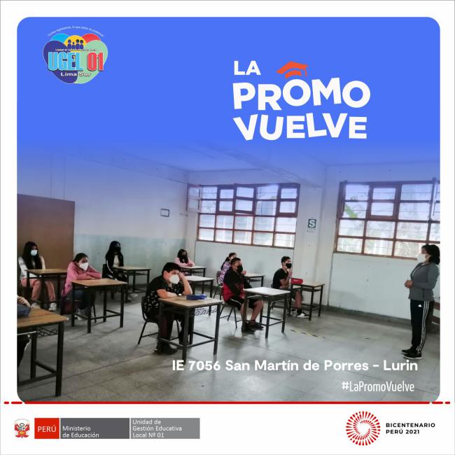 La promo vuelve con estudiantes de primaria de la ie 7056 san martín de porres de lurin