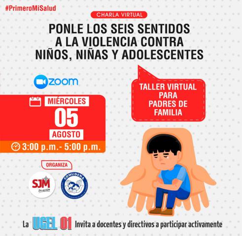 Taller virtual para padres organiza comudena de sjm