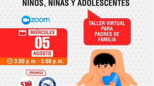 Taller virtual para padres organiza comudena de sjm