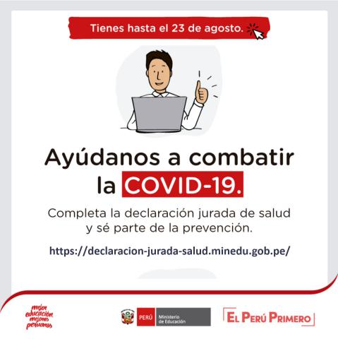 Participa de la actualización de declaración jurada confidencial de salud covid-19