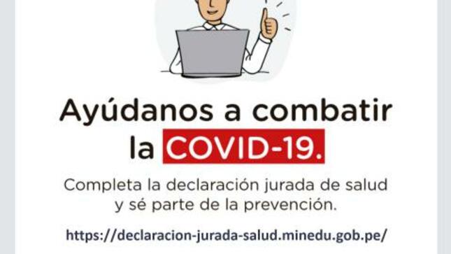 Participa de la actualización de declaración jurada confidencial de salud covid-19