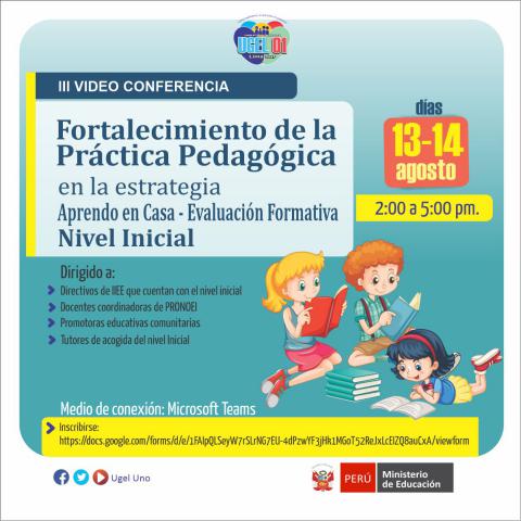 Iii video conferencia fortalecimiento de la práctica pedagógica en la estrategia aprendo en casa - evaluación formativa nivel inicial
