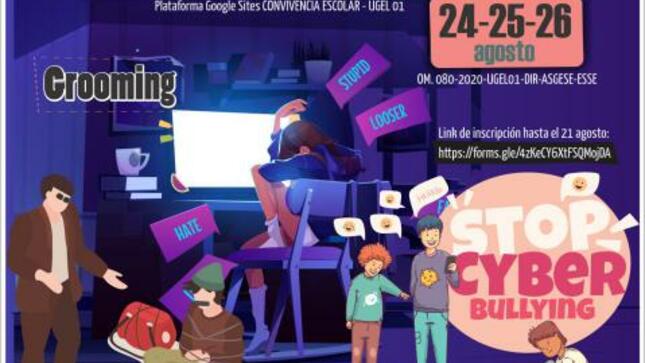 Capacitación virtual para prevenir la violencia cibernética en la ie.