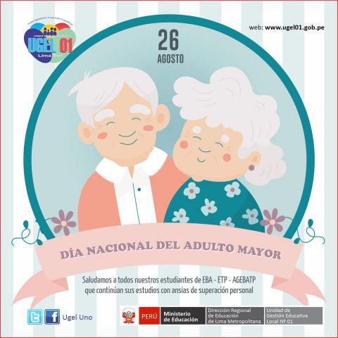 Día nacional del adulto mayor: 26 agosto
