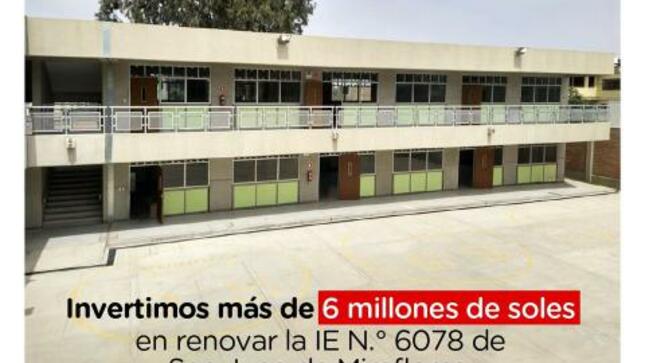 Renovada infraestructura entrega pronied a ie 6078 santa rosa de san juan de miraflores