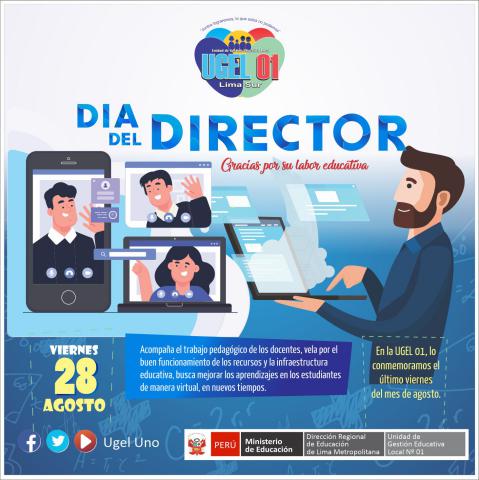 Feliz día del director de la ugel 01 - sjm