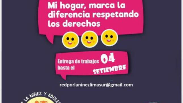 Concurso de afiches y tik tok organiza red por la niñez y adolescencia de lima sur