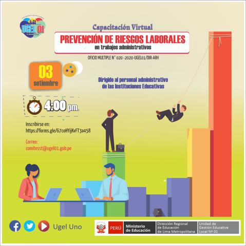 Capacitación virtual: prevención de riesgos laborales en trabajos administrativos