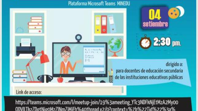 Videoconferencia: evaluación formativa y análisis de evidencias - nivel secundaria