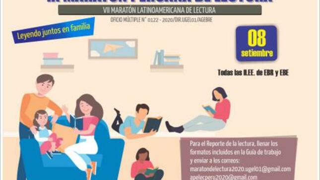 08 setiembre: ix maratón peruana de lectura y vii maratón latinoamericana de lectura