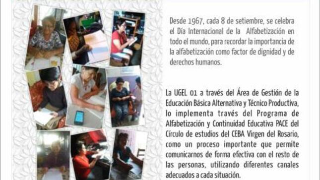 08 de setiembre: día internacional de la alfabetización