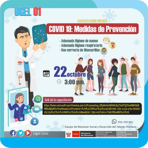 Capacitación médica: covid 19 medidas de prevención