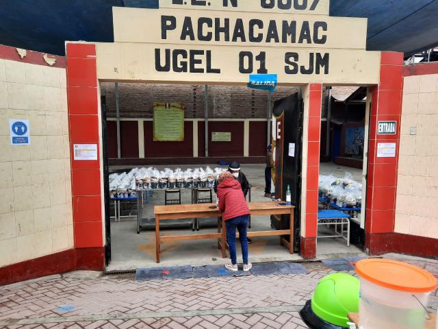 Iei 6007 de pachacamac recibio productos de qali warma