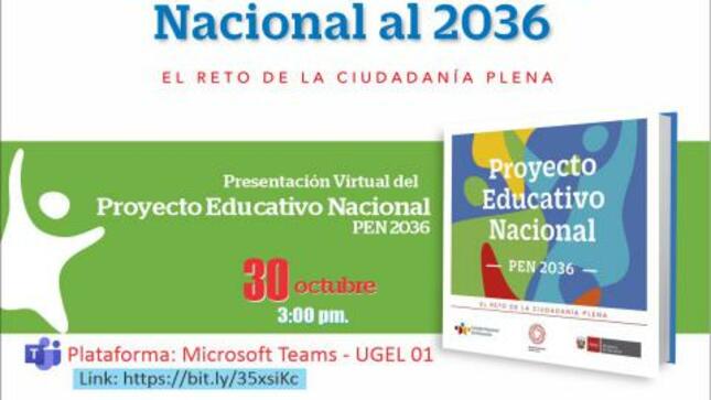 Dialogo virtual sobre proyecto educativo nacional al 2036
