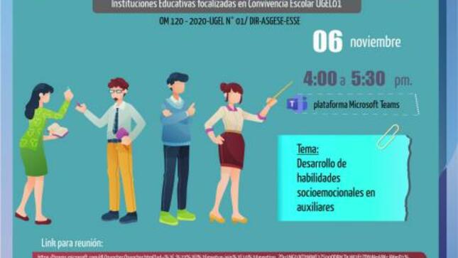 Capacitación virtual: auxiliares de educación nivel secundaria