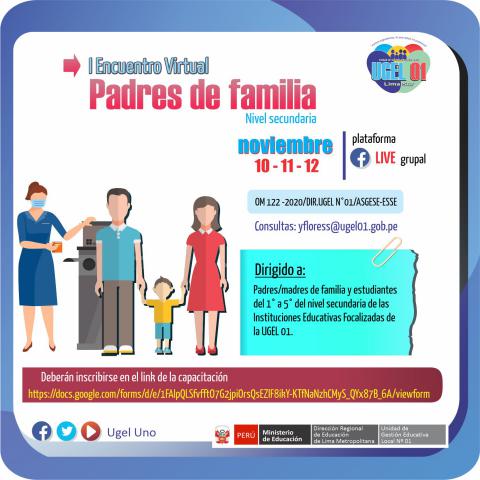 I encuentro virtual: padres de familia y estudiantes de secundaria
