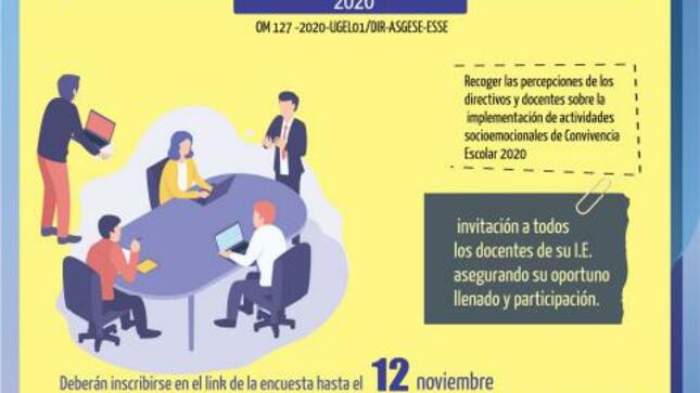 Encuesta de opinión del acompañamiento remoto de convivencia escolar