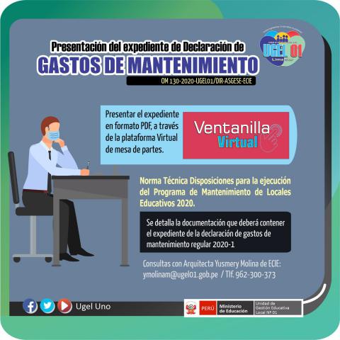 Declaración de gastos de mantenimiento regular 2020-1