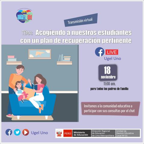 Transmisión virtual: acogiendo a nuestros estudiantes con un plan de recuperación pertinente