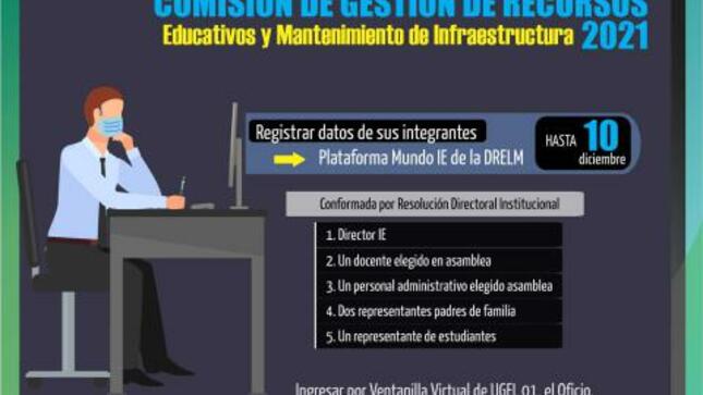 Conformación y resgistro de la comisión de gestiónde recursos educativos y mantenimiento deinfraestructura 2021