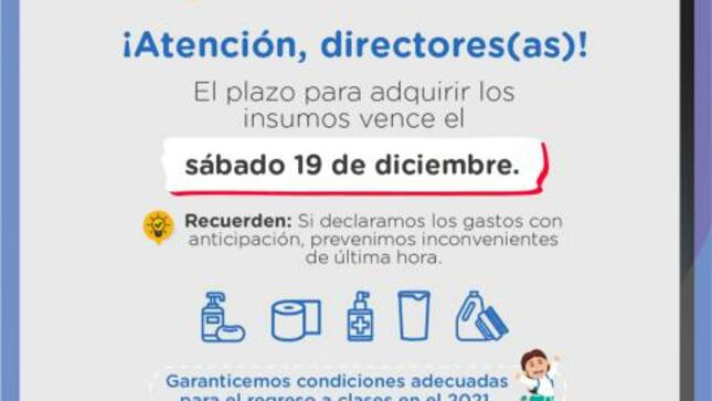 Adquisición de kits de higiene hasta 19 diciembre