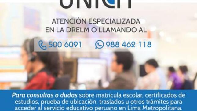 Ventanilla única atiende consultas para vacantes de matrícula