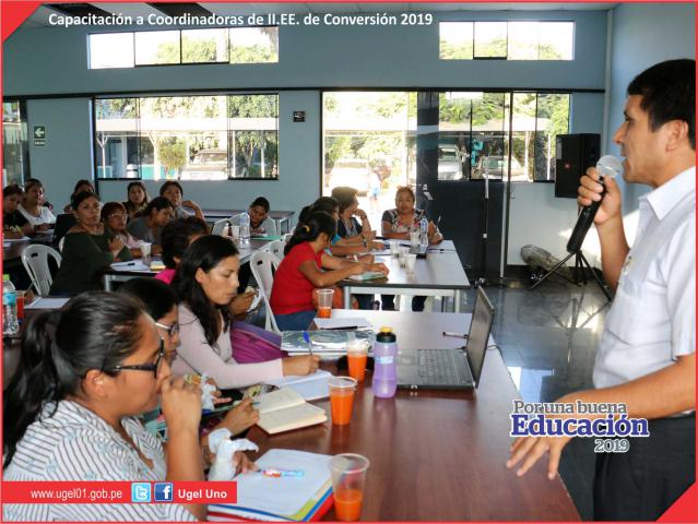 Capacitación a coordinadoras de iiee de conversión