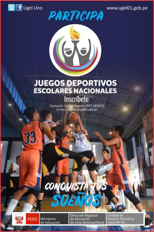 Inscríbete en los juegos deportivos escolares nacionales 2019