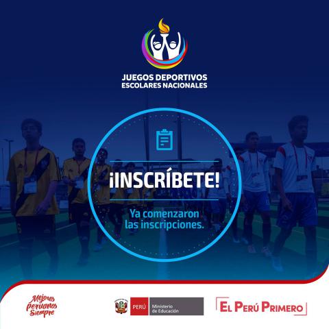 Inscríbete en los juegos deportivos escolares nacionales 2019