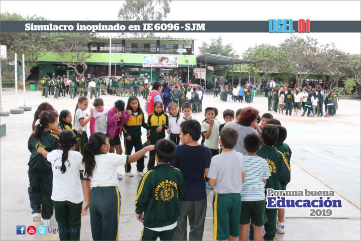 Simulacro inopinado de sismo en ie 6096 antonio raimondi - sjm