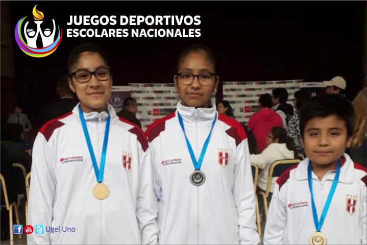 Primeros lugares consigue ugel uno en la etapa regional de los juegos deportivos escolares nacionales