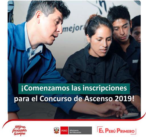 Concurso de ascenso para docentes de educación técnico productiva 2019