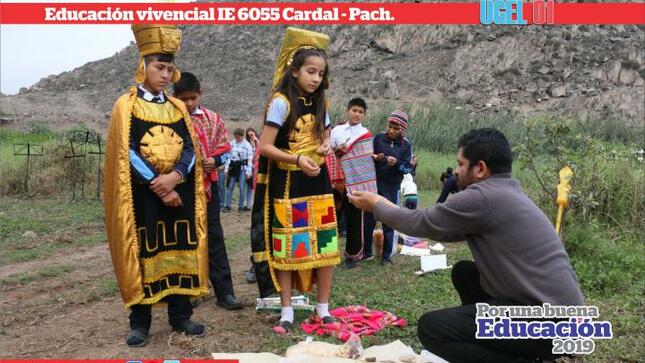 Educación vivencial en ie 6055 poblado cardal de pachacamac