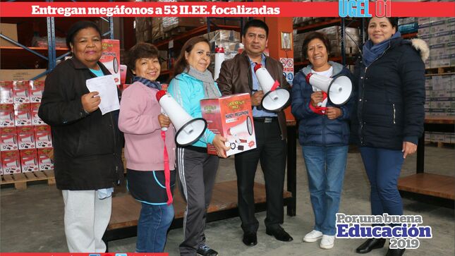 Entregan 94 megáfonos a instituciones educativas focalizadas