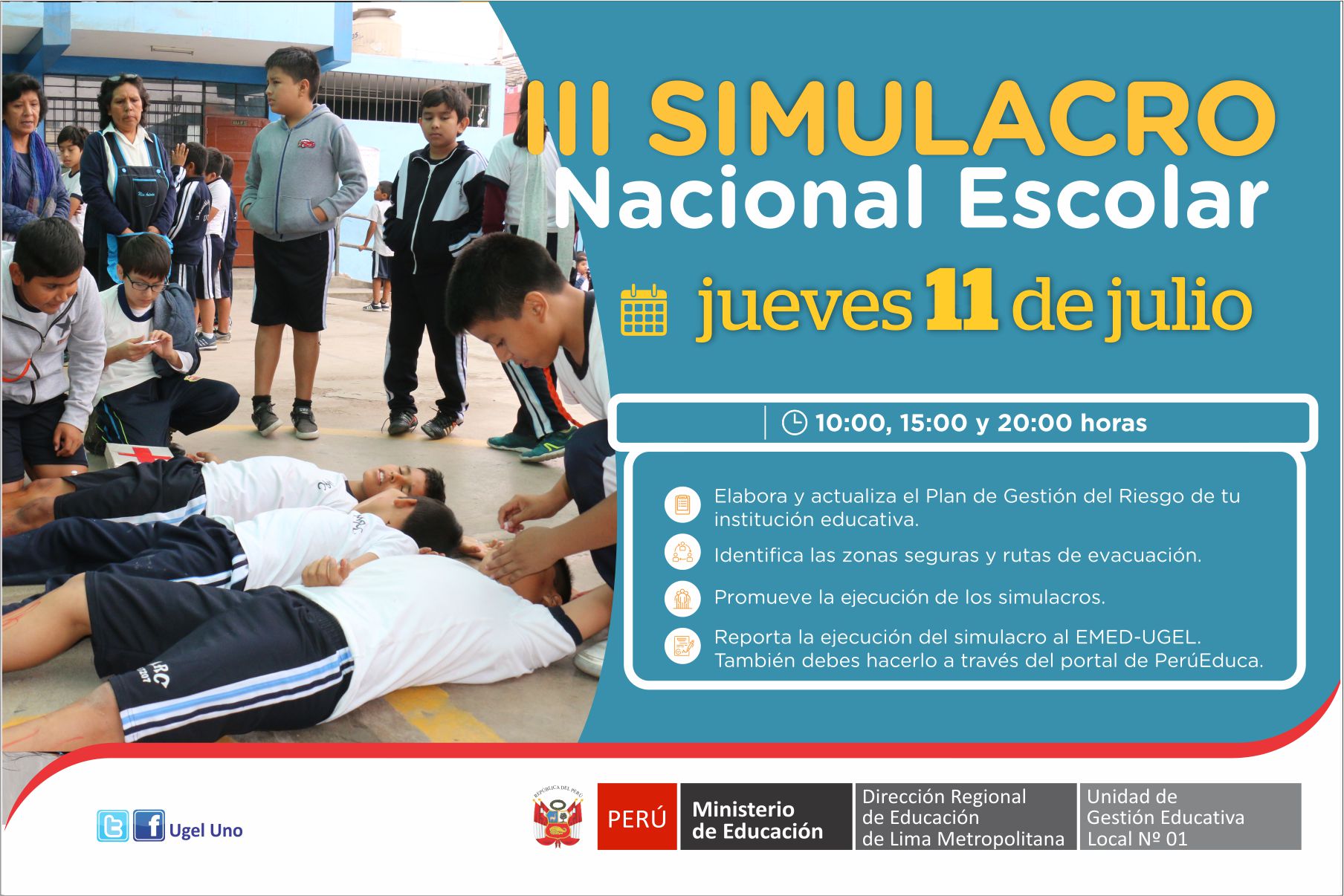 Iii simulacro nacional escolar de sismo