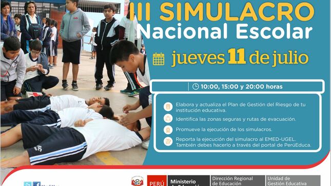 Iii simulacro nacional escolar de sismo