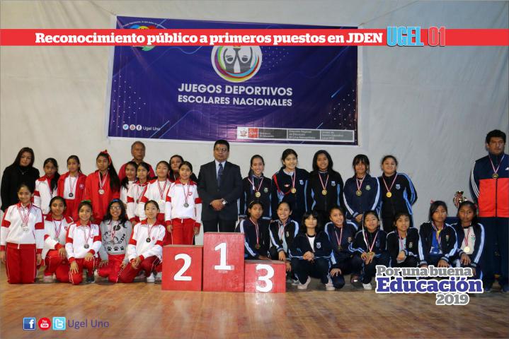 Reconocimiento a los primeros puestos de los jden - etapa ugel