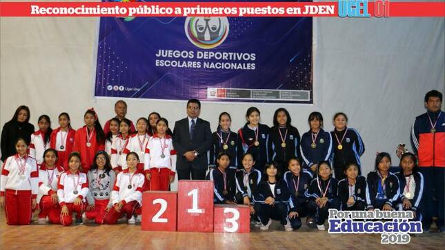Reconocimiento a los primeros puestos de los jden - etapa ugel